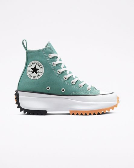 Topanky Na Platforme Converse Run Star Hike Vysoke Damske Zelene Čierne Biele | SK IXD11E0